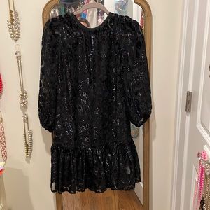 Jcrew black leopard print dress
